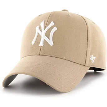 Khaki gebogene verstellbare MVP Kappe der New York Yankees MLB von 47 Brand