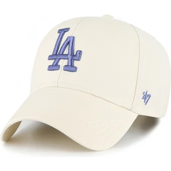 Casquette courbée beige snapback avec logo bleu MVP Los Angeles Dodgers MLB 47 Brand