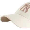 casquette-courbee-beige-ajustable-clean-up-ballpark-mojave-new-york-yankees-mlb-47-brand