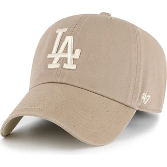 Brązowa regulowana czapka z daszkiem Clean Up Ballpark Portabella Los Angeles Dodgers MLB od 47 Brand