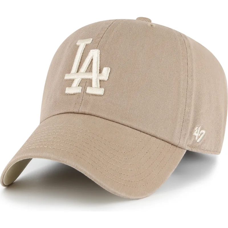 brun-justerbar-kurvad-keps-clean-up-ballpark-portabella-fran-los-angeles-dodgers-mlb-av-47-brand
