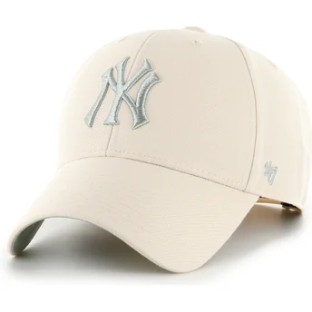 Καπέλο με καμπύλη μπεζ snapback MVP Ballpark των New York Yankees MLB της 47 Brand