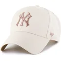 bezowa-czapka-z-daszkiem-snapback-z-brazowym-logo-mvp-ballpark-new-york-yankees-mlb-od-47-brand