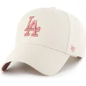 bezowa-czapka-z-zakrzywionym-daszkiem-snapback-z-rozowym-logo-mvp-ballpark-los-angeles-dodgers-mlb-od-47-brand