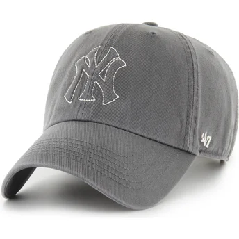 Graue verstellbare Curved Cap Clean Up Trailer der New York Yankees MLB von 47 Brand