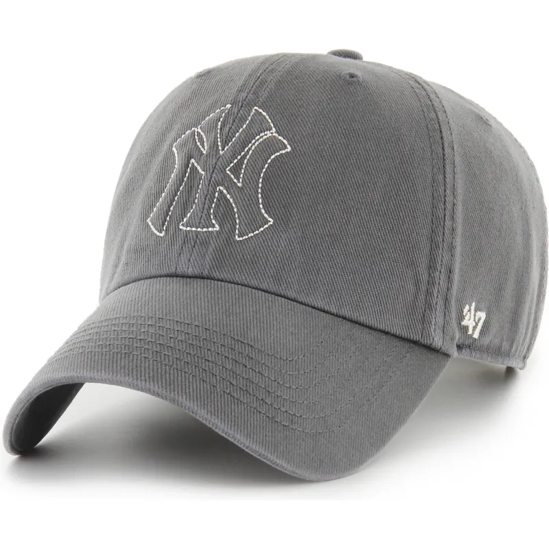 gorra-curva-gris-ajustable-clean-up-trailer-de-new-york-yankees-mlb-de-47-brand