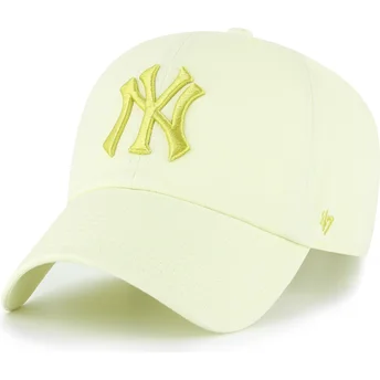 Casquette courbée jaune ajustable avec logo jaune Clean Up No Loop Label New York Yankees MLB 47 Brand
