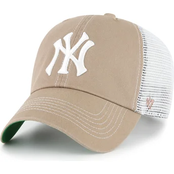 Czapka trucker brązowa Clean Up Trawler New York Yankees MLB od 47 Brand