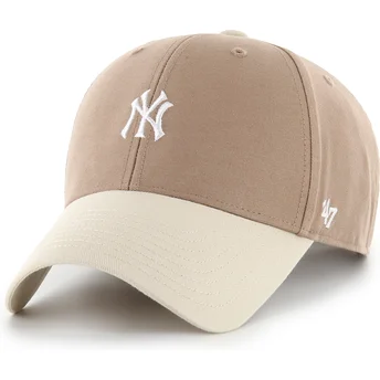 Casquette courbée marron ajustable MVP Base Runner Two Tone Legend New York Yankees MLB 47 Brand