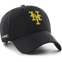 svart-justerbar-kurvad-keps-clean-up-eight-bit-hero-fran-new-york-mets-mlb-av-47-brand