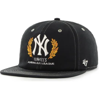 Casquette plate noire snapback Captain RL Keepsake New York Yankees MLB 47 Brand
