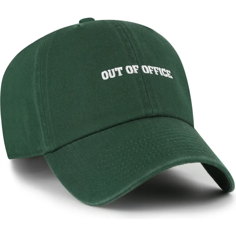 casquette-courbee-verte-ajustable-out-of-office-phrase-clean-up-base-runner-icon-47-brand