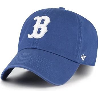 Gebogene blaue verstellbare Kappe Clean Up No Loop Label der Boston Red Sox MLB von 47 Brand