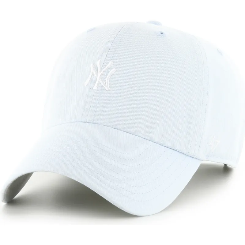 casquette-courbee-bleue-claire-ajustable-clean-up-base-runner-new-york-yankees-mlb-47-brand