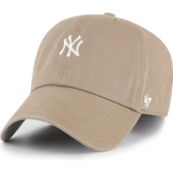 Brun böjd justerbar keps Clean Up Base Runner från New York Yankees MLB av 47 Brand