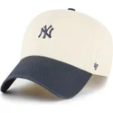 bojd-keps-beige-och-marinbla-justerbar-clean-up-base-runner-two-tone-new-york-yankees-mlb-fran-47-brand
