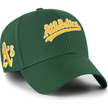 47 Brand Curved Brim MVP Ballpark Script Shot Oakland Athletics MLB Green Adjustable Cap