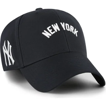 Gorra curva azul marino ajustable MVP Ballpark Script Shot de New York Yankees MLB de 47 Brand