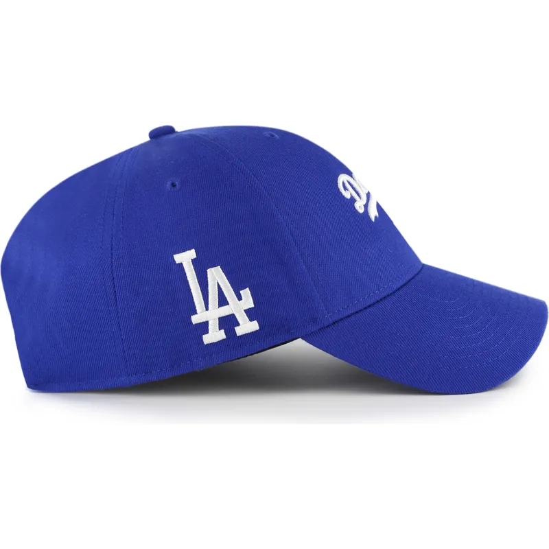 47-brand-curved-brim-mvp-ballpark-script-shot-los-angeles-dodgers-mlb-blue-adjustable-cap