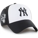 47-brand-curved-brim-mvp-replica-sure-shot-new-york-yankees-mlb-black-and-white-snapback-cap