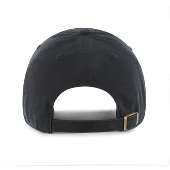 47 Brand Curved Brim Clean Up No Loop Label New York Yankees MLB Black Adjustable Cap