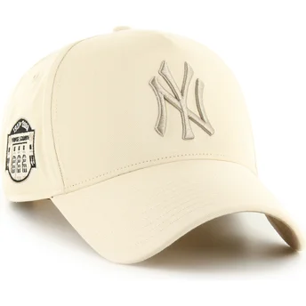 Gorra curva beige snapback con logo beige MVP DT Sure Shot Two Tone Cotton de New York Yankees MLB de 47 Brand
