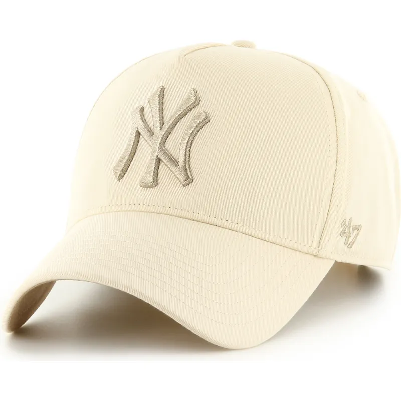 gorra-curva-beige-snapback-con-logo-beige-mvp-dt-sure-shot-two-tone-cotton-de-new-york-yankees-mlb-de-47-brand