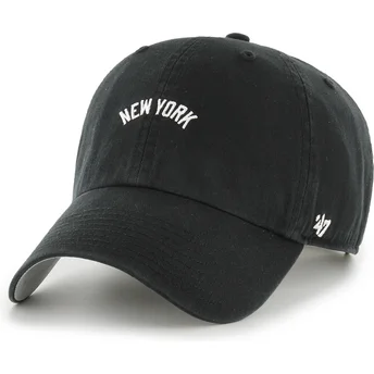 Casquette courbée noire ajustable Clean Up Base Runner Script New York Yankees MLB 47 Brand