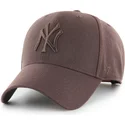 braune-gebogene-snapback-kappe-mit-braunem-mvp-logo-der-new-york-yankees-mlb-von-47-brand
