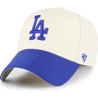 Beige und blaue verstellbare gebogene Kappe MVP Two Tone der Los Angeles Dodgers MLB von 47 Brand