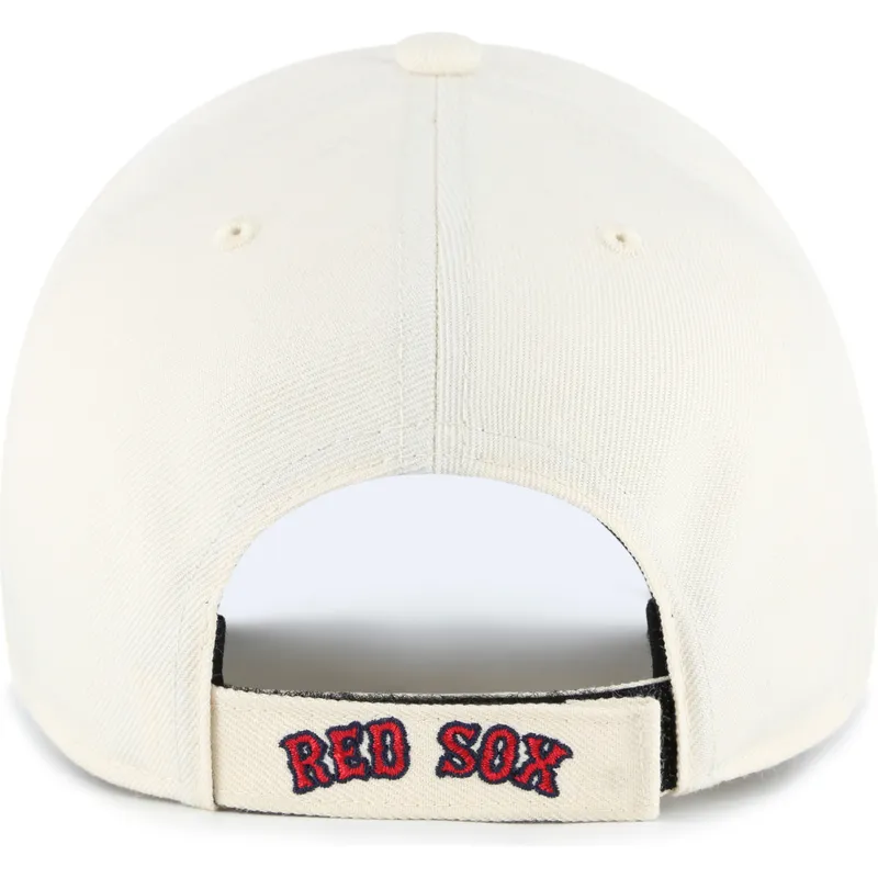 beige-und-marineblaue-verstellbare-curved-cap-mvp-two-tone-der-boston-red-sox-mlb-von-47-brand