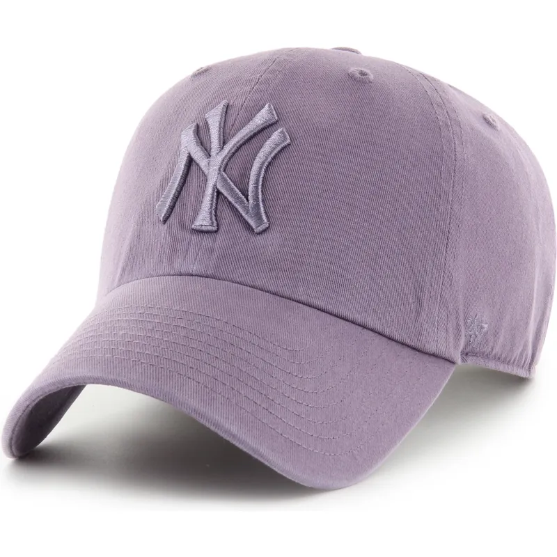bojd-justerbar-violett-keps-med-violett-clean-up-iris-logotyp-fran-new-york-yankees-mlb-av-47-brand