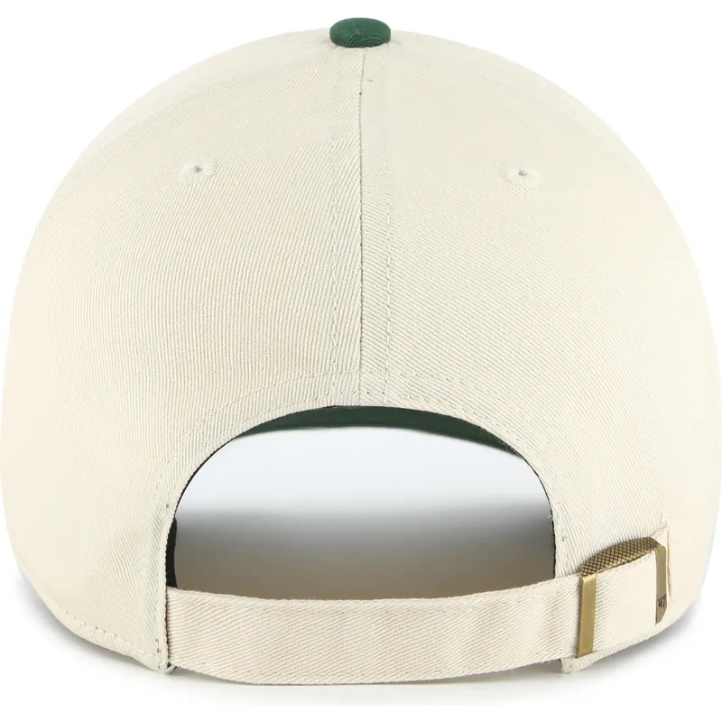 gorra-curva-beige-y-verde-ajustable-clean-up-base-runner-sure-shot-two-tone-de-mlb-de-47-brand
