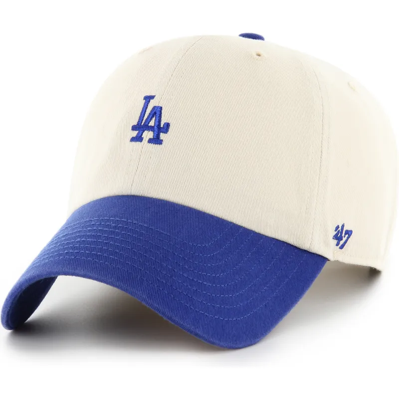 bojd-keps-beige-och-bla-justerbar-clean-up-base-runner-sure-shot-two-tone-los-angeles-dodgers-mlb-av-47-brand