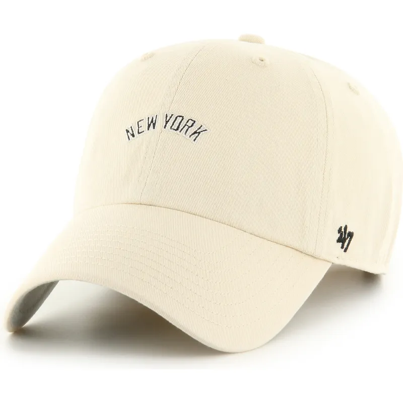 bojd-beige-justerbar-keps-clean-up-base-runner-script-new-york-yankees-mlb-av-47-brand