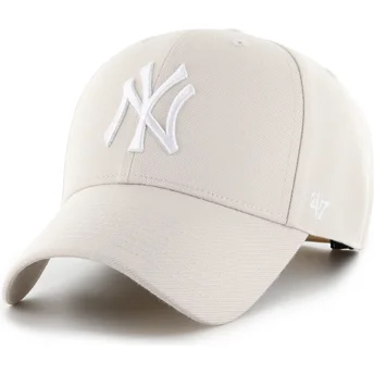 Gorra curva beige snapback MVP Bone de New York Yankees MLB de 47 Brand