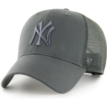 Gorra trucker gris con logo gris MVP Branson de New York Yankees MLB de 47 Brand