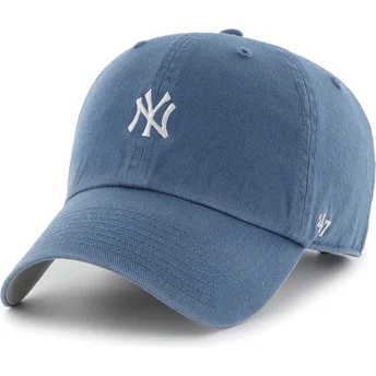 Gorra curva azul ajustable Clean Up Base Runner de New York Yankees MLB de 47 Brand