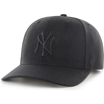 47 Brand Curved Brim Black Logo MVP DP Cold Zone New York Yankees MLB Black Snapback Cap