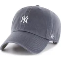casquette-courbee-bleue-marine-ajustable-clean-up-base-runner-vintage-new-york-yankees-mlb-47-brand