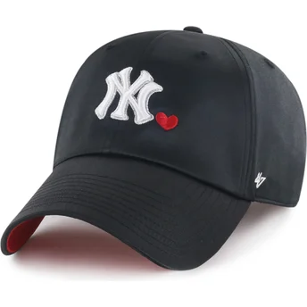 Svart böjd justerbar keps Clean Up With Love från New York Yankees MLB av 47 Brand