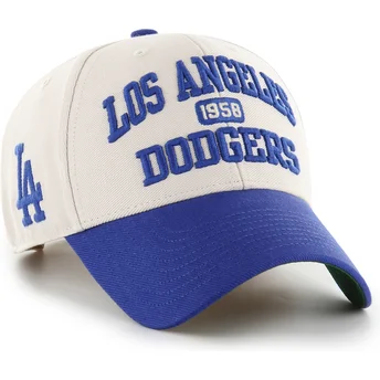 Beżowo-niebieska regulowana czapka z daszkiem MVP Broke Line Los Angeles Dodgers MLB od 47 Brand