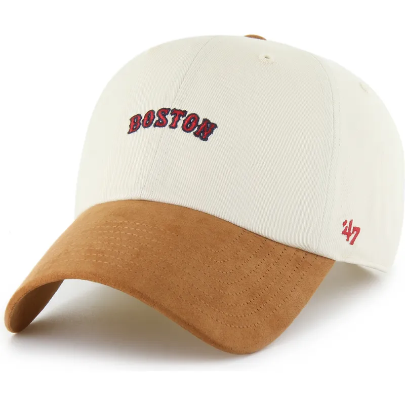 clean-up-mini-script-suede-visor-boston-red-sox-mlb-47-brand