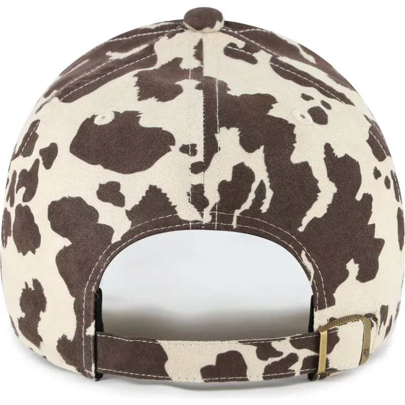 braune-verstellbare-curved-cap-mit-braunem-logo-clean-up-bessie-der-new-york-yankees-mlb-von-47-brand