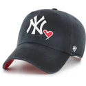 47-brand-curved-brim-clean-up-heart-icon-new-york-yankees-mlb-black-adjustable-cap