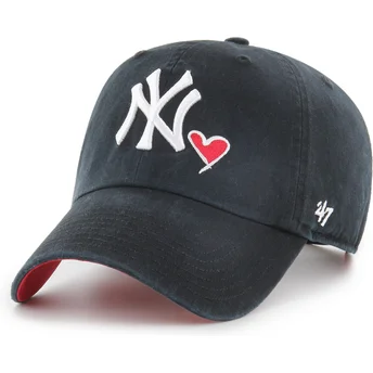 Schwarze verstellbare Curved Cap Clean Up Heart Icon der...
