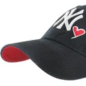 schwarze-verstellbare-curved-cap-clean-up-heart-icon-der-new-york-yankees-mlb-von-47-brand