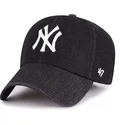 casquette-courbee-noire-ajustable-clean-up-lennon-new-york-yankees-mlb-47-brand