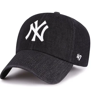 Καπέλο με καμπύλη μαύρο ρυθμιζόμενο Clean Up Lennon των New York Yankees MLB της 47 Brand