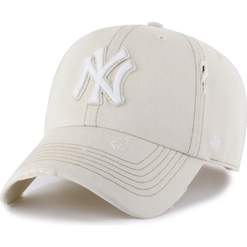 gorra-curva-beige-ajustable-clean-up-weathered-mojave-de-new-york-yankees-mlb-de-47-brand